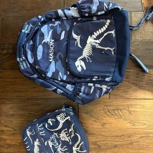 Monogrammed Mason backpack + lunchbox